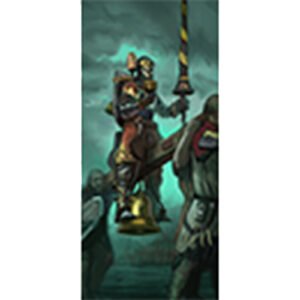 Bretonnian Grail Reliquae (Only the Knight and the 4 guys carrying him) F082